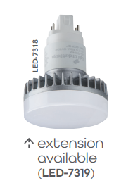 LED 11W 4P 50K HORIZONTAL