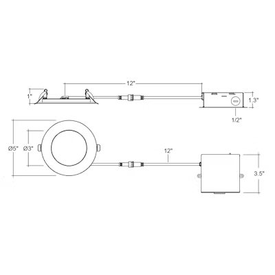 840 Lumens | 12 Watt | 5CCT/27K/30K/35K/40K/50K | LED ROUND DOWNLIGHT
