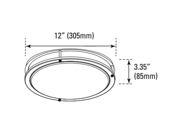 1,700 Lumens | 22 Watt | 3000K | NICKEL FIXT