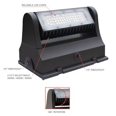 4,890 Lumens | 40 Watt | 5000K | SGL ROTATABLE