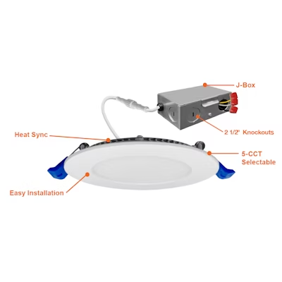 LED 8" SNAP DOWNLIGHT  5CCT